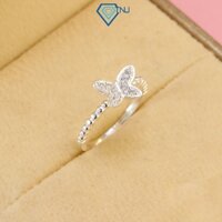 Nhẫn bạc cho bé hình bướm đính đá dễ thương NBN0005 - Trang Sức TNJ