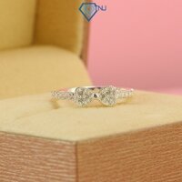 Nhẫn bạc cho bé hình nơ đính đá dễ thương NBN0008 - Trang Sức TNJ