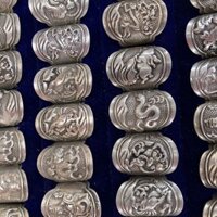 Nhẫn Bạc Cũ Cung Hoàng Đạo Mở Nhẫn Bạc Cũ Tây Tạng Chuyển Miao Bạc Trang Sức Đồ Cũ Giá Đơn Vận Chuyển Ngẫu Nhiên 25 / 3 * 12