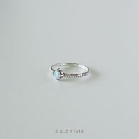 Nhẫn bạc đá Opal Úc