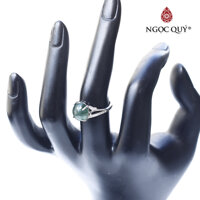 Nhẫn bạc đá thiên nhiên freesize- Ngọc Quý - Thạch anh tóc xanh