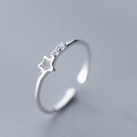Nhẫn bạc đẹp |  Nhẫn Bạc  Nữ  925 ngôi sao tỏa sáng