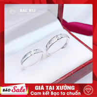 Nhẫn bạc đôi đẹp, nhẫn đôi bạc BSJ – BS09