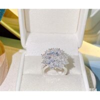 Nhẫn Bạc hoa sen bản to