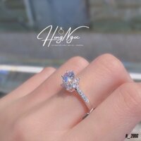 Nhẫn bạc hột cao cho nữ