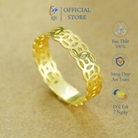 Nhẫn Bạc Kim Tiền Xi Vang May Mắn Tài Lộc N56V