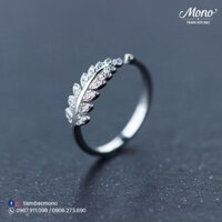 Nhẫn bạc Lá nguyệt quế