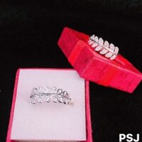 Nhẫn bạc lá nguyệt quế