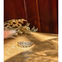 Nhẫn bạc lá nguyệt quế