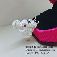 Nhẫn bạc Nam đầu rồng NN006