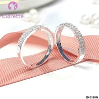 Nhẫn bạc nạm hai hàng đá Clarette 0189N