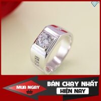 Nhẫn bạc nam mặt đá giá rẻ, nhẫn nam bạc 925