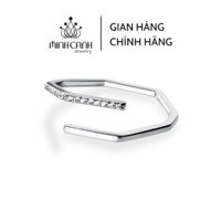 Nhẫn Bạc Nữ Cá Tính Đính Đá Dáng Hở Freesize Minh Canh Jewelry