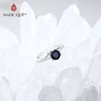 Nhẫn bạc nữ đá Sapphire mệnh thủy, mộc - Ngọc Quý Gemstones - Ni 16