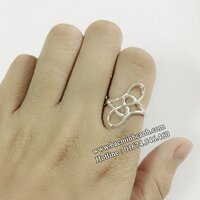 Nhẫn bạc nữ đeo ngón trỏ NNU001