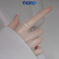 Nhẫn bạc nữ hình nơ đính đá chất liệu bạc 925 - Viễn Chí Bảo N400880