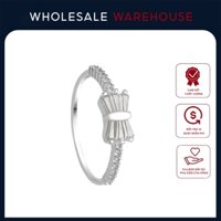 Nhẫn bạc nữ Hình nơ lấp lánh Ring Silver - Nhẫn bạc ta cao cấp 8180SV