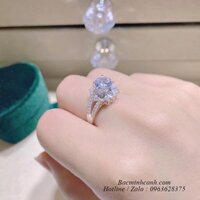 Nhẫn bạc nữ hoa sen quốc hoa NNU042
