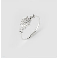 Nhẫn bạc nữ hoa tuyết gắn đá trắng cao cấp