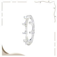 Nhẫn bạc nữ JYRO JEWERLY vương miện nạm đá sang trọng - Nhẫn bạc ta cao cấp