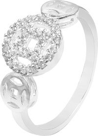 Nhẫn bạc nữ Kim Tiền đính đá - Trang sức Panmila NN.K4 - 16mm