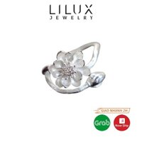 Nhẫn bạc nữ LILUX N015 mẫu hoa sen Freesize