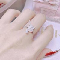 Nhẫn bạc nữ mặt hồ ly chất liệu bạc s925 MS45a - 16mm