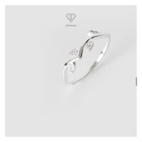 Nhẫn bạc nữ ngón út Orinni đính đá