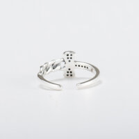 Nhẫn Bạc Nữ  Nhẫn Nữ Bạc Thái Hình Nơ - Móc Xích Cá Tính N1717 - Bảo Ngọc Jewelry