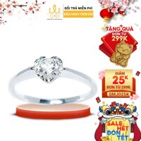 Nhẫn bạc nữ QMJ Love đá sáng lấp lánh gia công tinh xảo Q017