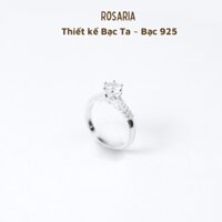Nhẫn bạc nữ thiết kế viên đá đẹp thời trang bạc ta S925 100% Rosaria Accessories S689