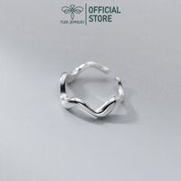 Nhẫn bạc nữ TLEE ngón út sóng dày cá tính TLEE JEWELRY