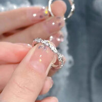 Nhẫn Bạc Nữ Vòng Xoáy Lấp Lánh Yumin Silver S925 Phong Cách Hàn Quốc Sparkling Twist