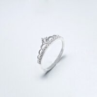 Nhẫn bạc nữ vương miện cách điệu xinh xắn dễ thương