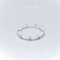 Nhẫn bạc nữ vương miện nhỏ dễ thương