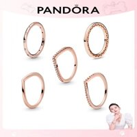 Nhẫn bạc Pan S925 Thời trang Đa năng Phong cách Nhẫn vàng hồng 18k dora