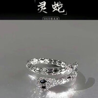 Nhẫn bạc S925 hình rắn sang trọng cho nam và nữ, thiết kế độc đáo, thời trang cao cấp, nhẫn hình rắn zodiac cá nhân hóa