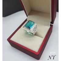 Nhẫn bạc ta cho Nam mặt đá vuông
