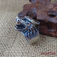 Nhẫn bạc Thái đầu sói bạc 925 cao cấp bền màu độ cứng cao chống trầy xước TSR401