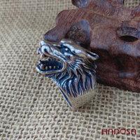 Nhẫn bạc Thái đầu sói bạc 925 cao cấp bền màu độ cứng cao chống trầy xước TSR401S11