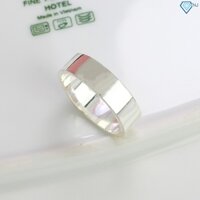 Nhẫn bạc thật nam trơn bản vuông cá tính NNA0218 Trang Sức TNJ