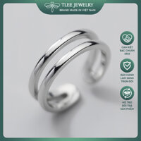 Nhẫn bạc TLEE trơn hai tầng mở đeo ngón út TLEE JEWELRY A0234