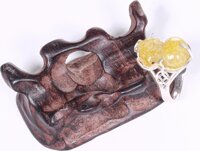Nhẫn bạc tỳ hưu đá thạch anh tóc vàng ni 17 mệnh thủy, kim - Ngọc Quý gemstones