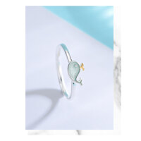 Nhẫn Bạc Ý Cá Voi Xanh 2023