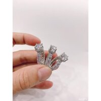 nhẫn bạc ý đính đá hột to