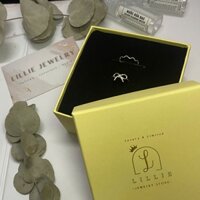 Nhẫn bạc Ý S925 Lillie nhẫn trơn hình sóng thời trang cá tính đeo được nhiều ngón