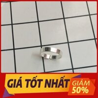 Nhẫn basic bạc ta [99k], nhẫn bạc trơn bản dày