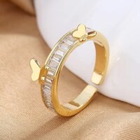 Nhẫn bươm bướm đính đá Zircon