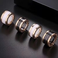 Nhẫn bvlgari Bằng Gốm Sứ Màu Vàng Hồng Thời Trang Mùa Xuân Cho Nam Và Nữ p713