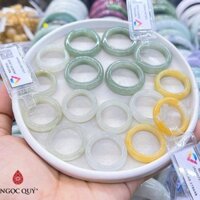 Nhẫn cẩm thạch -  nhẫn ngọc phỉ thúy type A chất nếp băng - Ngọc Quý